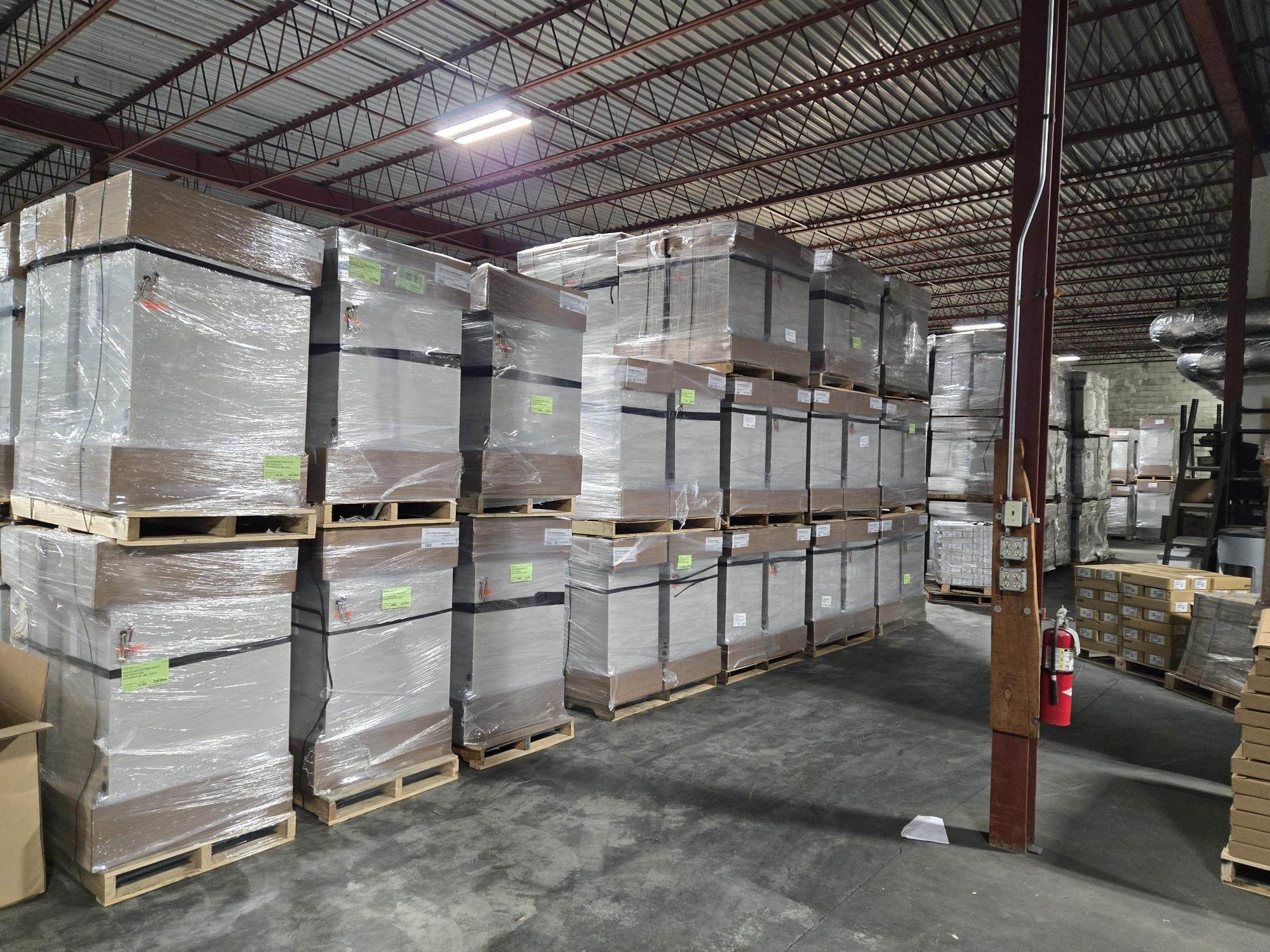 Inside the Sales, Marketing & Service warehouse in Stoughton, MA